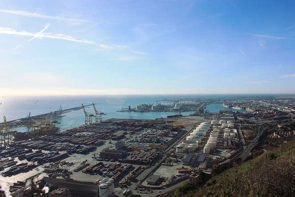 stock image Port in Barselona (industrial cityscapes)