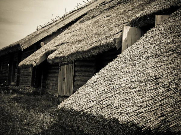 Staré dřevěné domy — Stock fotografie