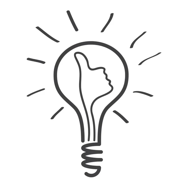 Ideenvektor Glühbirne — Stockvektor
