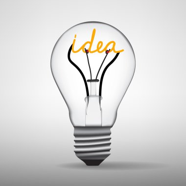 Light bulb idea vector clipart