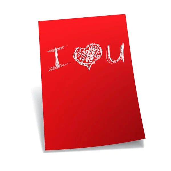 I love you, card — Stock Vector