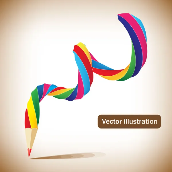 Art template with a pencil — Stock Vector