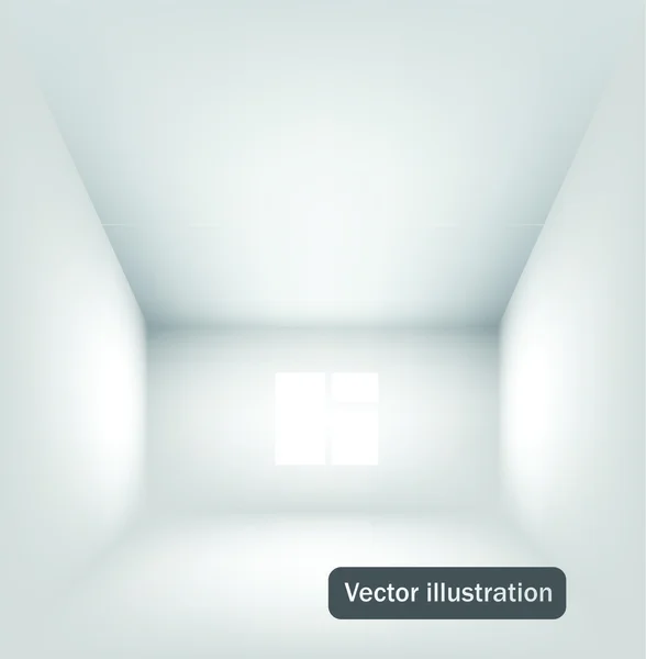 Lege witte interieur. vectorillustratie. — Stockvector