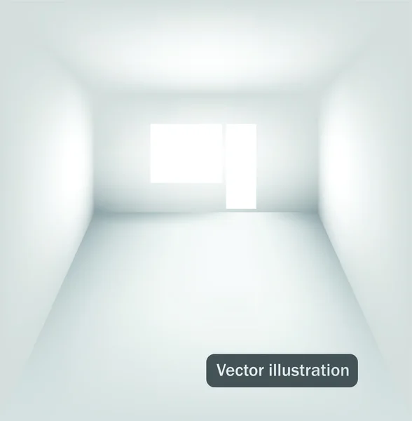 Leere weiße Innenräume. Vektorillustration. — Stockvektor