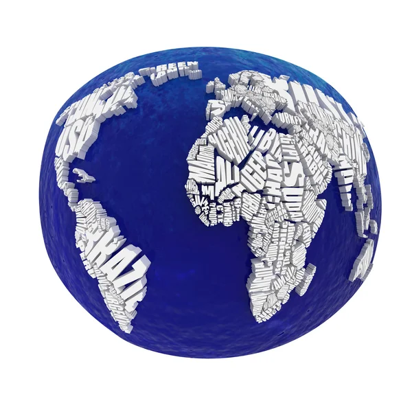 Planet, vi kan se alla kontinenter — Stockfoto