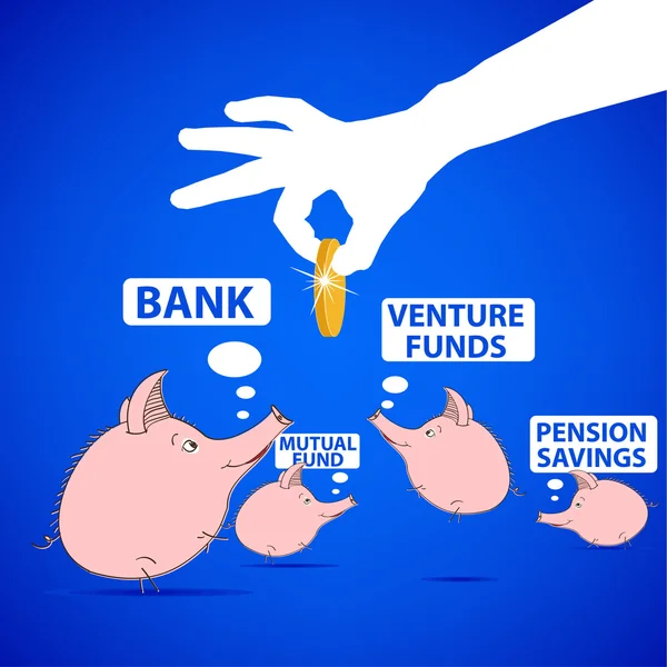 Piggy-bank - Stok Vektor