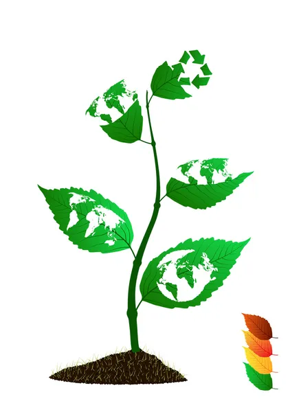 Icona foglie — Vettoriale Stock