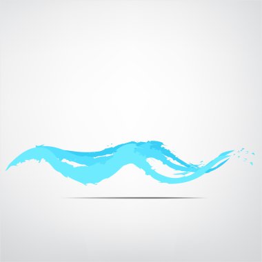 Vector illustration of abstract blue wave clipart