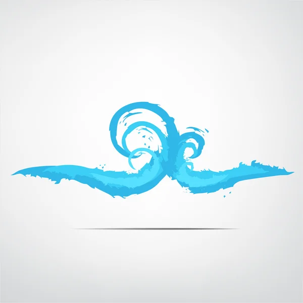 Vektorillustration der abstrakten blauen Welle — Stockvektor
