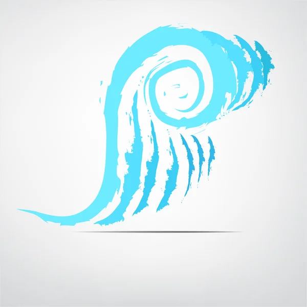 抽象蓝色波浪矢量插画 — 图库矢量图片