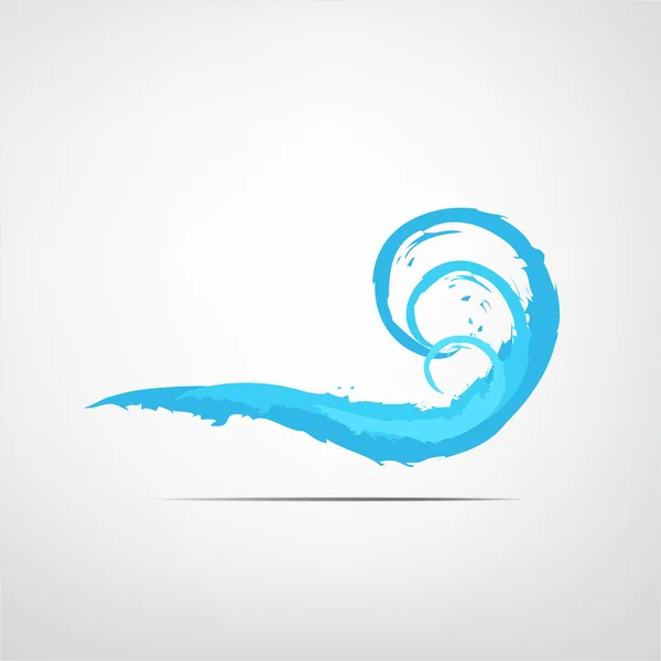 抽象的な青い波のベクトル イラスト — ストックベクタ