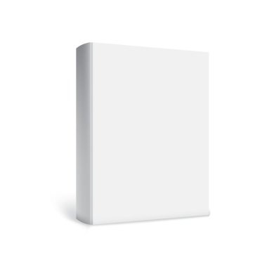 Empty white books clipart