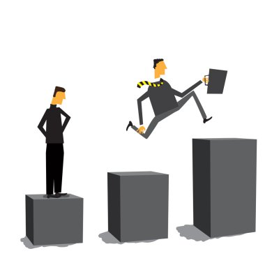 Businessman moving forward no matter what clipart