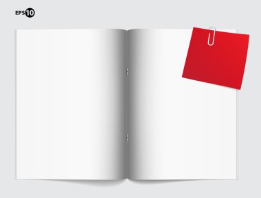 Magazine blank page template for design layout clipart