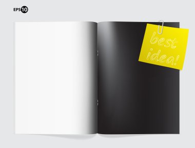 Magazine blank page template for design layout clipart