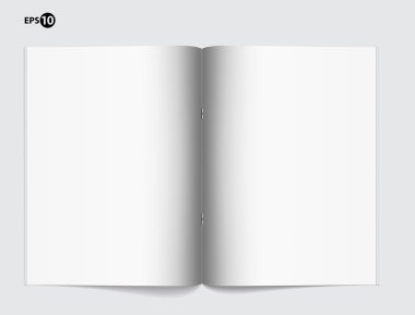 Magazine blank page template for design layout clipart