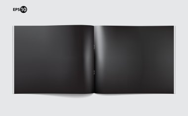 Magazine blank page template for design layout clipart