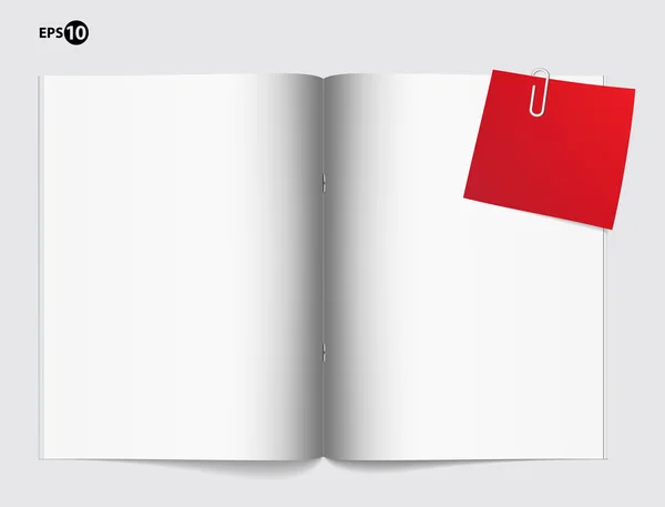Plantilla de página en blanco de revista para diseño — Vector de stock