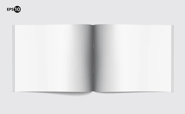 Modèle de page blanche magazine pour la mise en page de conception — Image vectorielle