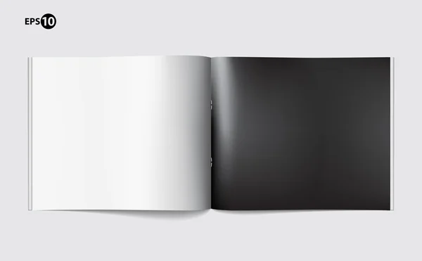 Modèle de page blanche magazine pour la mise en page de conception — Image vectorielle
