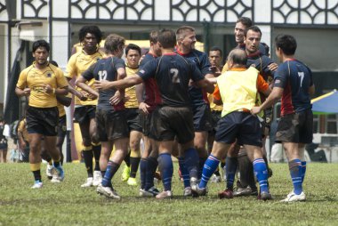 rugby oyuncuları eylem