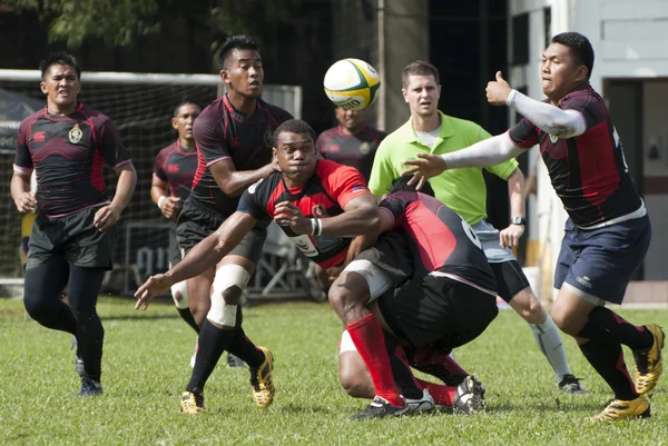 Giocatori di rugby in azione — Foto Stock
