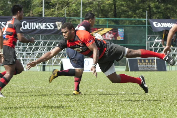 Jugadores de rugby en acción — Foto de Stock