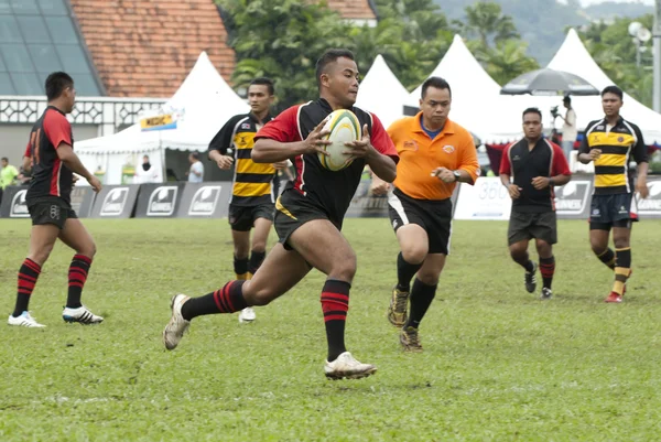 Rugby hráči v akci — Stock fotografie