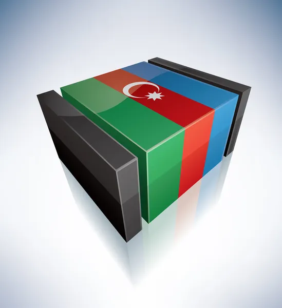 3D σημαία του Αζερμπαϊτζάν — Φωτογραφία Αρχείου