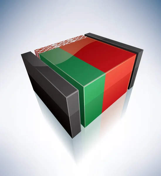 Beyaz Rusya'nın 3D bayrağı — Stok fotoğraf