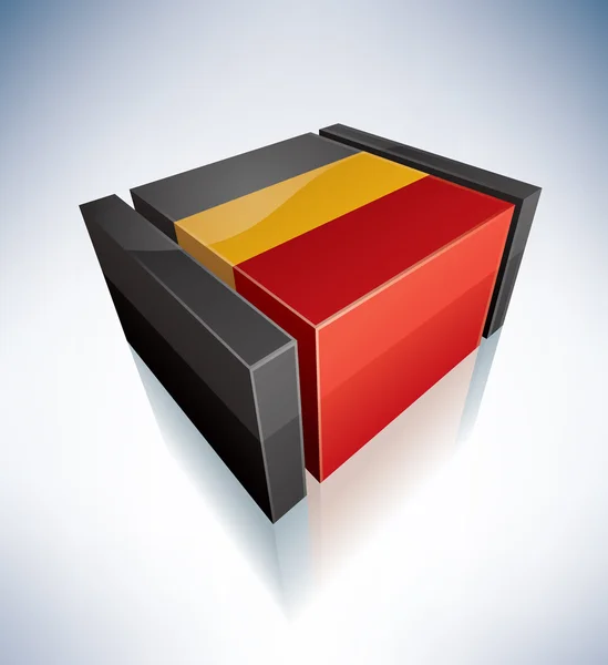 stock image 3D flag of Belgium