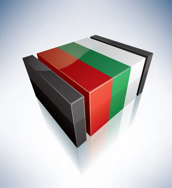 3D flag of Bulgaria — Stock Photo, Image