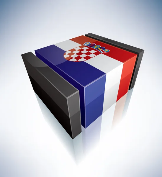3d 国旗的克罗地亚 — 图库照片