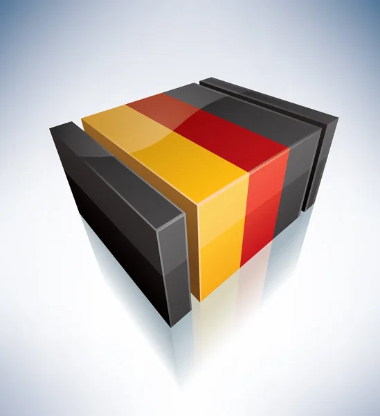 stock image 3D flag of Germany