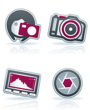 Photography Icons Set clipart