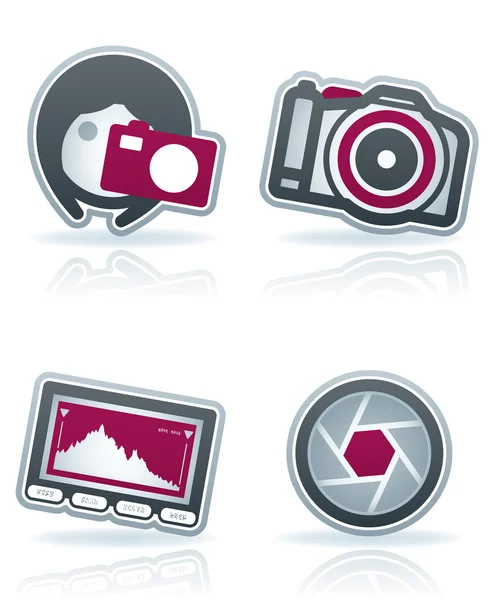 Conjunto de ícones de fotografia — Fotografia de Stock