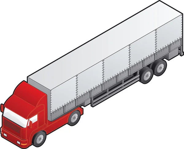 Camión isométrico — Vector de stock