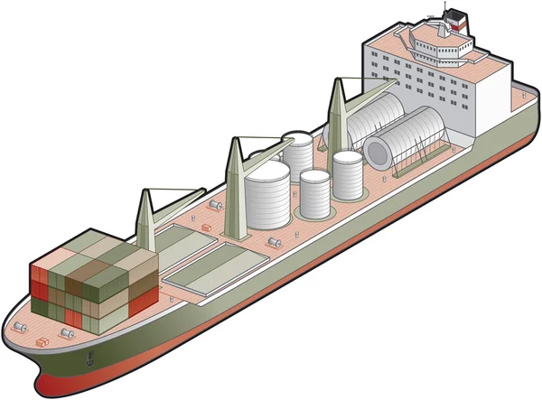 Cargo Ship — Stock Vector