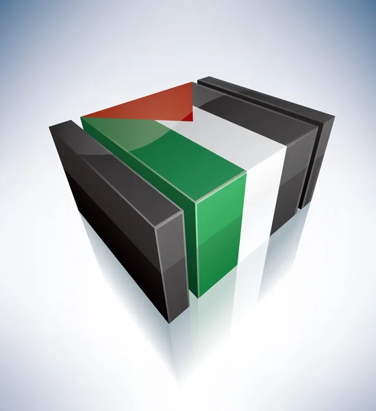 3D flag of Palestine — Stock Photo, Image
