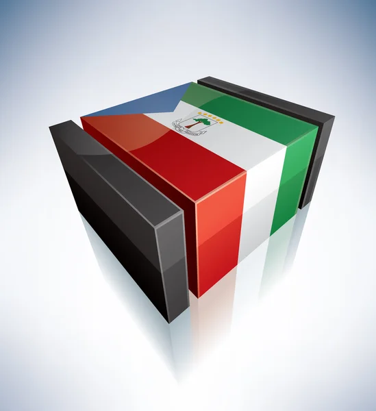 Bandiera 3D della Guinea Equatoriale — Foto Stock