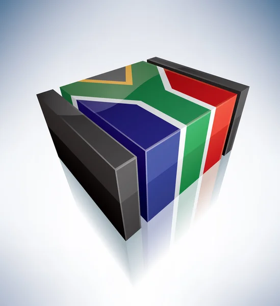 3D flag of South Africa — Stock Photo, Image