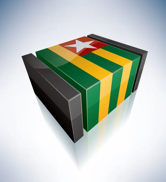 3D σημαία της Δημοκρατίας του Τόγκο — Φωτογραφία Αρχείου