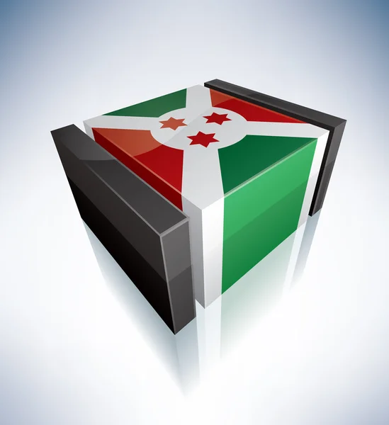 3D σημαία του Μπουρούντι — Φωτογραφία Αρχείου