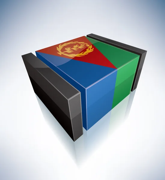 3d 国旗的厄立特里亚 — 图库照片