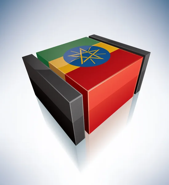 3D σημαία της Αιθιοπίας — Φωτογραφία Αρχείου