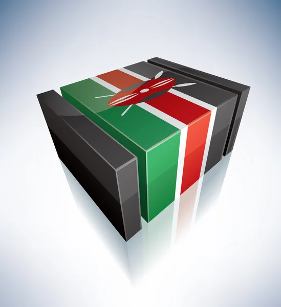 Bandiera 3D del Kenya — Foto Stock