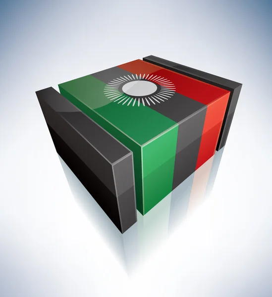 3D flag of Malawi — Stock Photo, Image