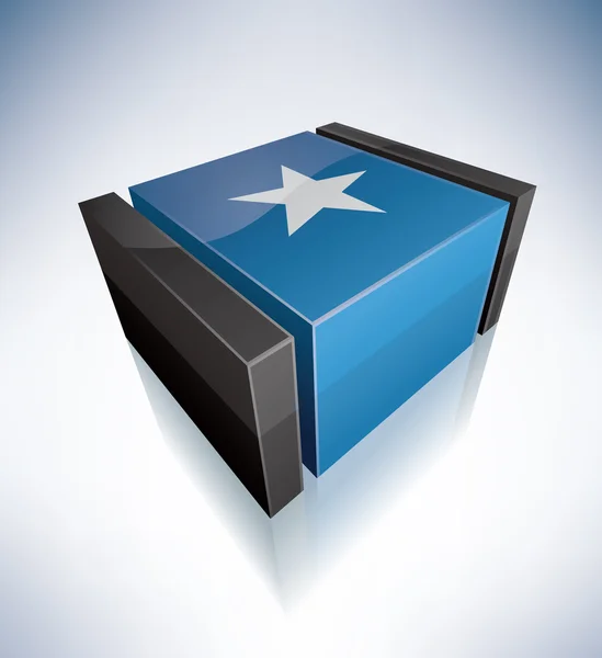 Bandera 3D de Somalia — Foto de Stock