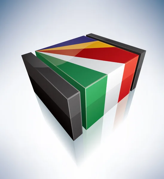 3D σημαία των Σεϋχελλών — Φωτογραφία Αρχείου