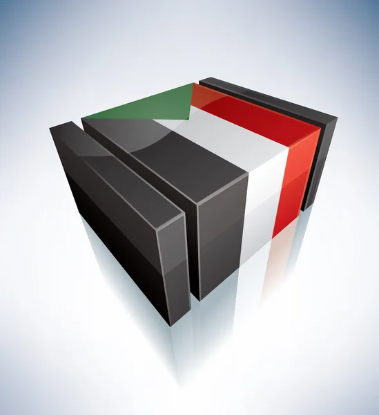 Sudans 3D-flagga — Stockfoto